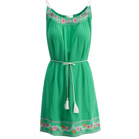 summer in the city dress smaragd crepe - Blutsgeschwister