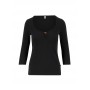 Logo 3/4sleeve decollete shirt - simply black - Blutsgeschwister
