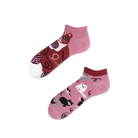 Playful Cat Sneaker Socks - Many Mornings