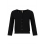 logo cardigan roundneck short-black  - Blutsgeschwister