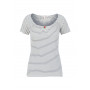 logo stripe heart t-shirt- blue - Blutsgeschwister