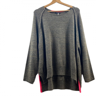 Oversize Strickpulli *Brown mit Pink* - Amaphi Selection