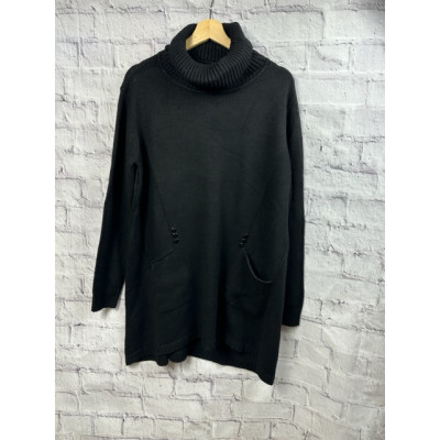 Longpullover/Kleid Totally *Black* - Amaphi Selection