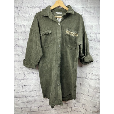 Oversize Cordhemd/Cordkleid