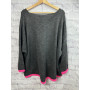 Pulli Oversize *Grau-Pink* - Amaphi Selection