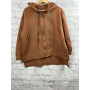 Oversize Sweatjacke Cosy *Braun* - Amaphi Selection