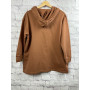 Oversize Sweatjacke Cosy *Braun* - Amaphi Selection